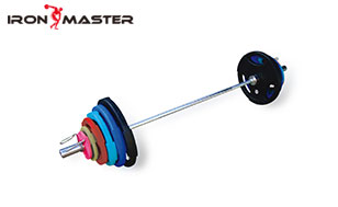 Accessory Exercise Home 300lb Color Deluxy PU Olympic Barbell Set